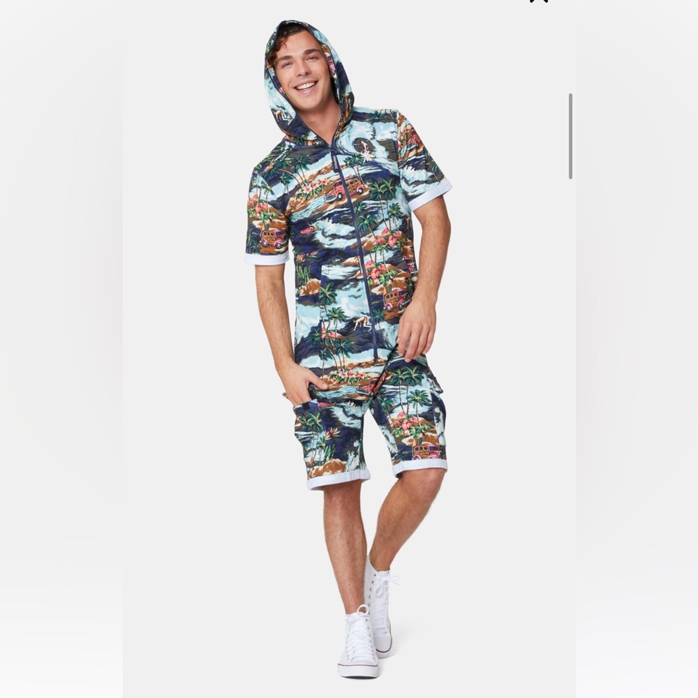 Onepiece Vintage Hawaii Short Jumpsuit